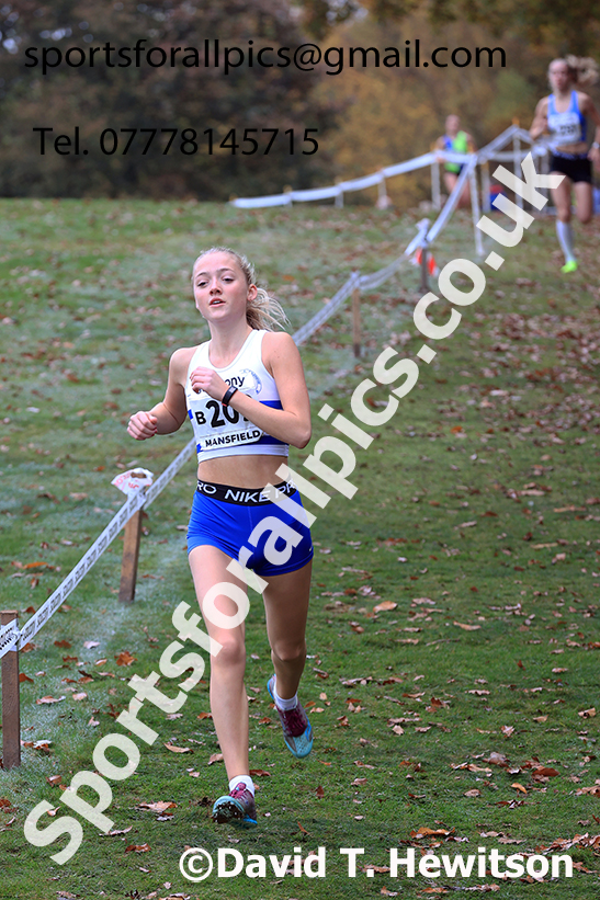 Junior Womens 2024 National Cross Country Relays, Berry Hill Park, Mansfield.   Photo: David T. Hewitson/Sports for All Pics